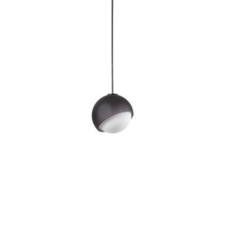 Bloom - Black Pendant with White Glass ∅ 17 cm