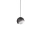 IdealLux-366654 - Bloom - Black Pendant with White Glass ∅ 17 cm