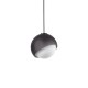 IdealLux-366678 - Bloom - Black Pendant with White Glass ∅ 22 cm
