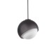 IdealLux-366692 - Bloom - Black Pendant with White Glass ∅ 30 cm