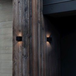Atom - IP54 Grey Up&Down Wall Lamp 3000K