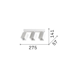 Dynamite - White Square 3 Spotlights