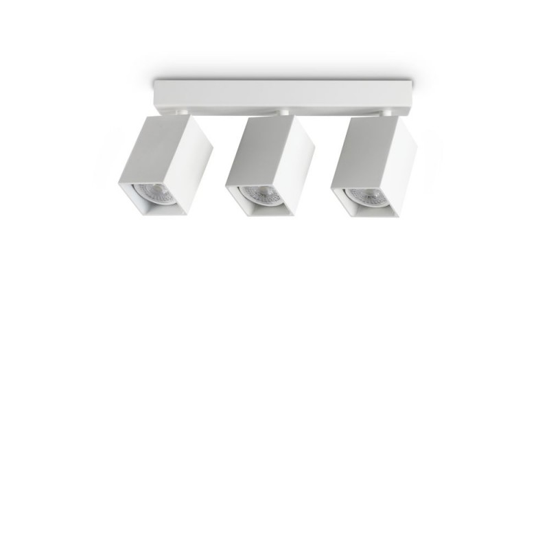 IdealLux-367415 - Dynamite - White Square 3 Spotlights