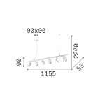 Dynamite - White 6 Light Linear Fitting
