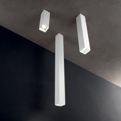 Look Square - Surface-Mounted White Square Spotlight 10 cm