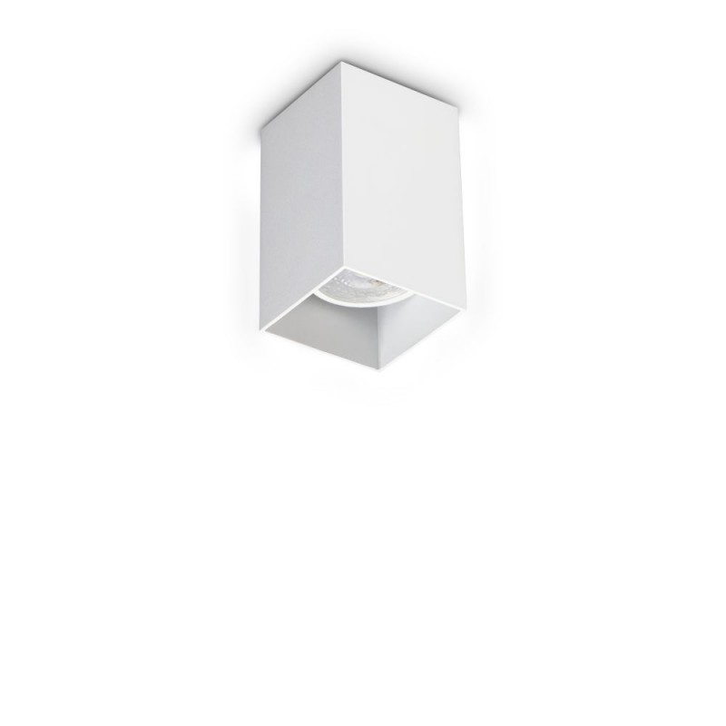 IdealLux-367552 - Look Square - Surface-Mounted White Square Spotlight 10 cm