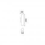 Look - Black Up & Down Wall Lamp 30 cm
