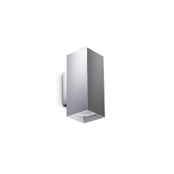 Look Square - Chrome Up & Down Wall Lamp 15 cm