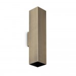 Look Square - Antique Brass Up & Down Wall Lamp 30 cm