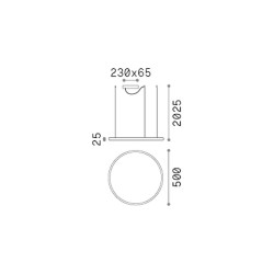 Oracle Slim - Brass LED Pendant Ø 50 cm