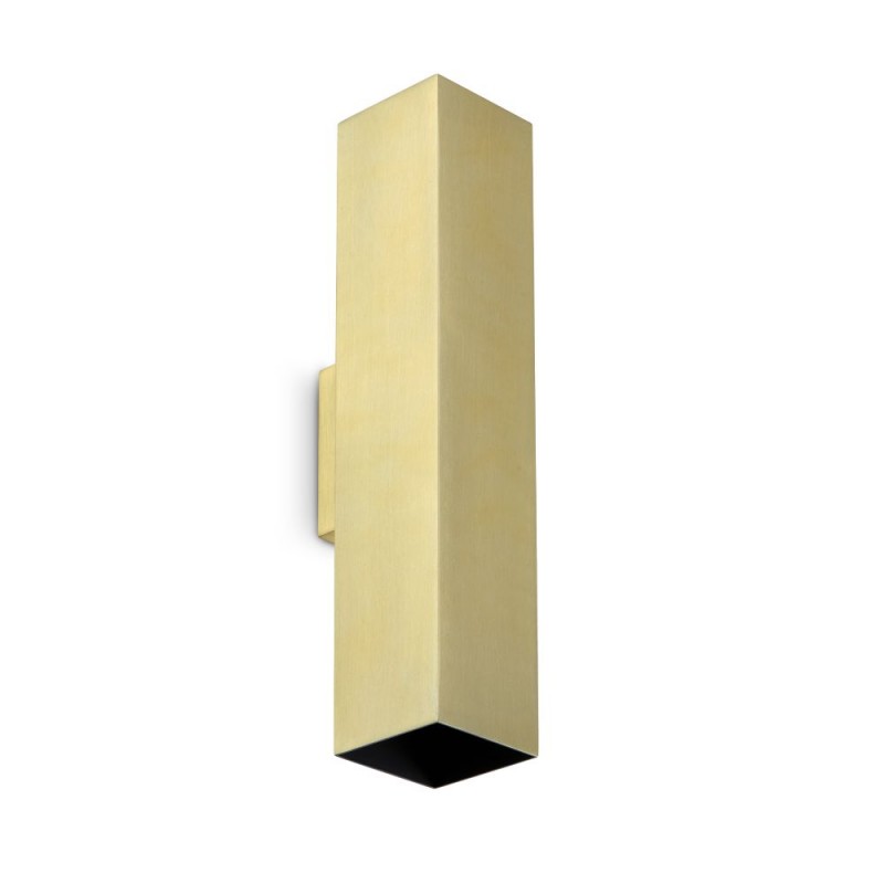 IdealLux-370439 - Look Square - Brass Up & Down Wall Lamp 30 cm