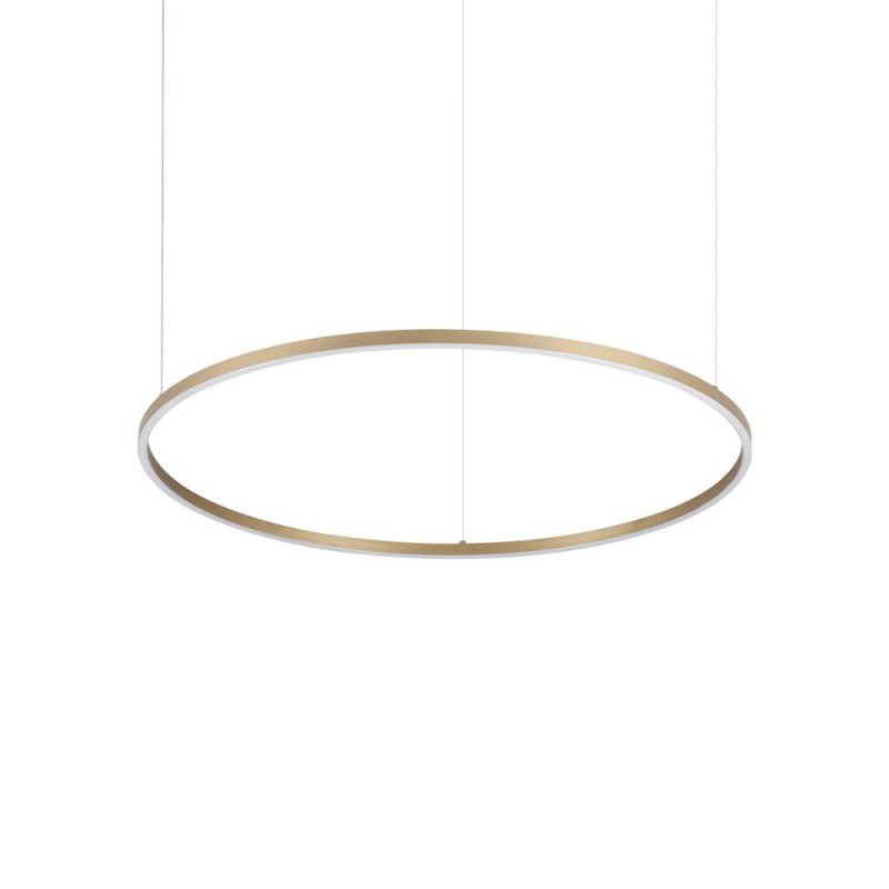 IdealLux-370514 - Oracle Slim - Brass LED Pendant Ø 90 cm
