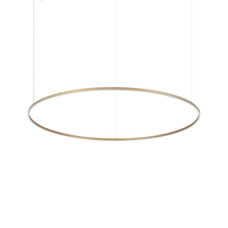 IdealLux-370569 - Oracle Slim - Brass LED Pendant Ø 150 cm