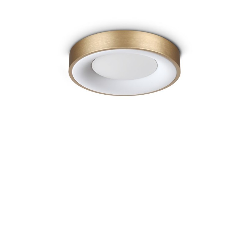 IdealLux-370606 - Planet - LED Matt Brass Flush with Diffuser Ø 30 cm