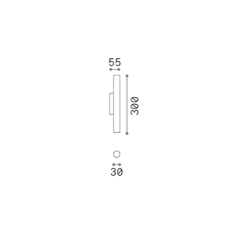 IdealLux-370620 - Look - White Up & Down LED Wall Lamp 30 cm