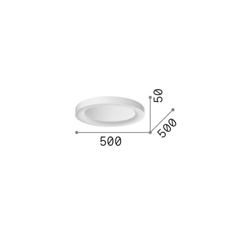 IdealLux-370637 - Planet - LED Matt Brass Flush with Diffuser Ø 50 cm