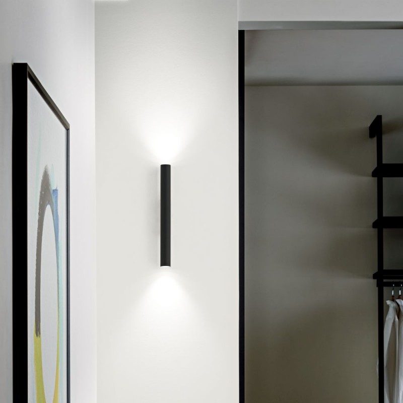 IdealLux-370651 - Look - Black Up & Down LED Wall Lamp 30 cm