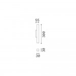 Look Square - White Up & Down LED Wall Lamp 30 cm
