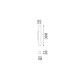 IdealLux-370774 - Look Square - Black Up & Down LED Wall Lamp 30 cm