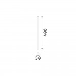 Look - Surface-Mounted Black Cylindrical LED Spotlight 40 cm