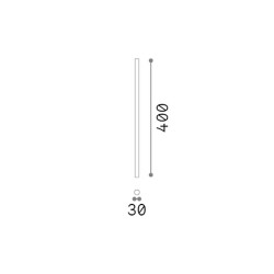 Look - Surface-Mounted Black Cylindrical LED Spotlight 40 cm