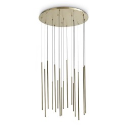 Look - Satin Brass 16 Light LED Cluster Pendant
