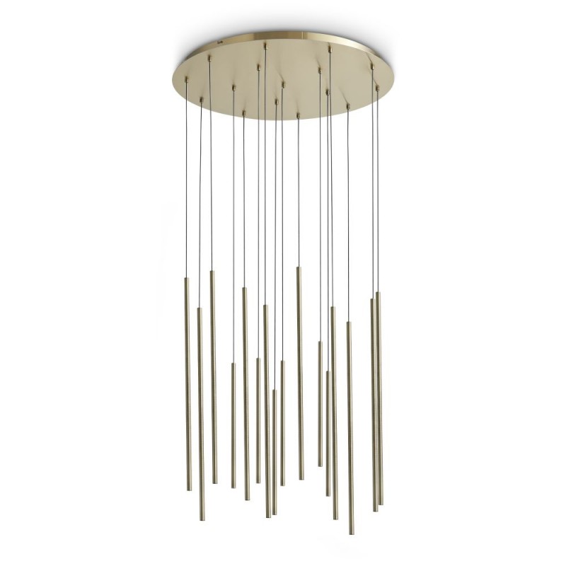 IdealLux-371153 - Look - Satin Brass 16 Light LED Cluster Pendant