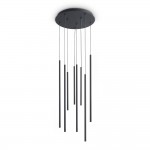 Look - Black 8 Light LED Cluster Pendant