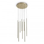 Look - Satin Brass 8 Light LED Cluster Pendant