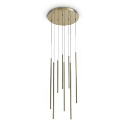 Look - Satin Brass 8 Light LED Cluster Pendant