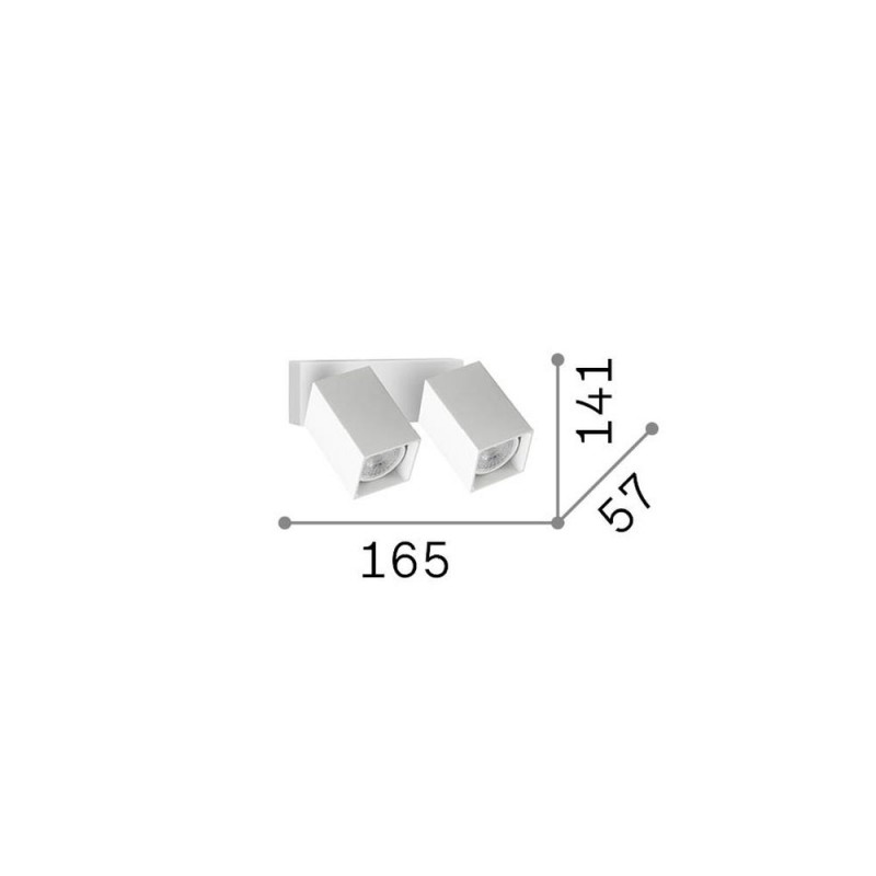 IdealLux-371238 - Dynamite - Black Square 2 Spotlights