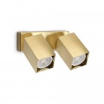Dynamite - Satin Brass Square 2 Spotlights