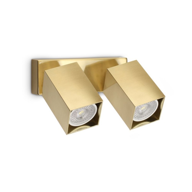 IdealLux-371245 - Dynamite - Satin Brass Square 2 Spotlights