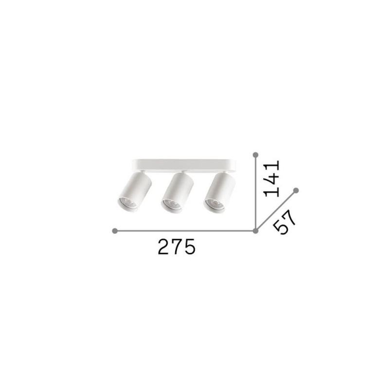 IdealLux-371269 - Dynamite - Satin Brass 3 Spotlights