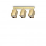 Dynamite - Satin Brass Square 3 Spotlights
