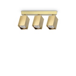 Dynamite - Satin Brass Square 3 Spotlights