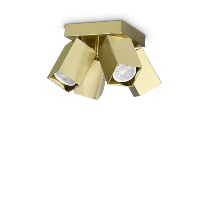 IdealLux-371320 - Dynamite - Satin Brass Square 4 Spotlights