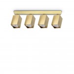 Dynamite - Satin Brass Square 4 Spotlights