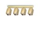IdealLux-371375 - Dynamite - Satin Brass Square 4 Spotlights