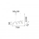 Dynamite - Black 4 Light Linear Fitting