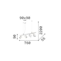 Dynamite - Satin Brass 4 Light Linear Fitting