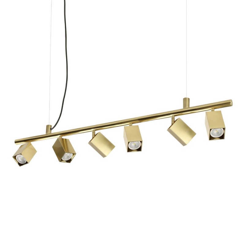 IdealLux-371429 - Dynamite - Satin Brass 6 Light Linear Fitting