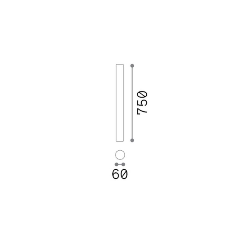 IdealLux-371467 - Look - Surface-Mounted Satin Brass Cylindrical Spotlight 75 cm