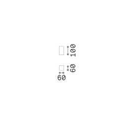 Look Square - Surface-Mounted Brass Square Spotlight 10 cm