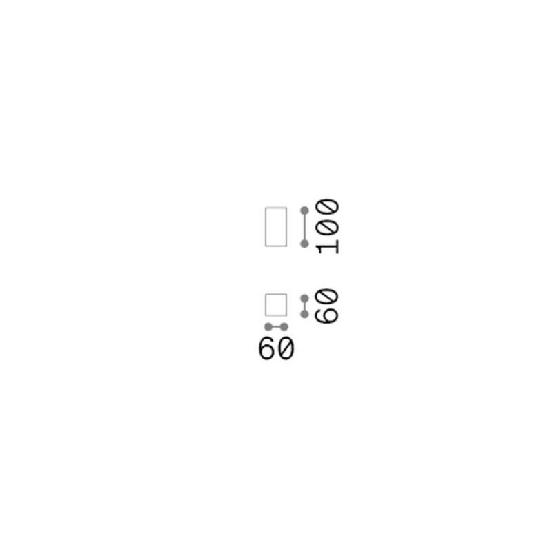 IdealLux-371481 - Look Square - Surface-Mounted Brass Square Spotlight 10 cm