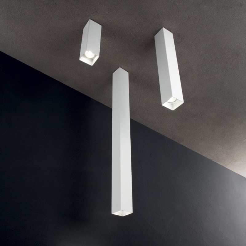 IdealLux-371481 - Look Square - Surface-Mounted Brass Square Spotlight 10 cm