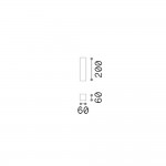 Look Square - Surface-Mounted Brass Square Spotlight 20 cm