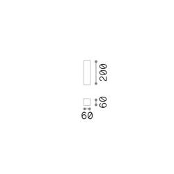 Look Square - Surface-Mounted Brass Square Spotlight 20 cm