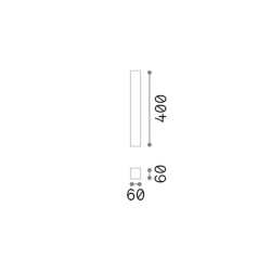 Look Square - Surface-Mounted Brass Square Spotlight 40 cm