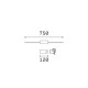 IdealLux-371689 - Essence - Brass LED Wall Lamp 75 cm